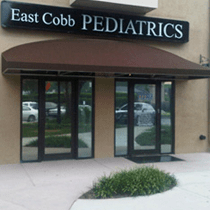 PIcture of the front door of East Cobb Pediatrics